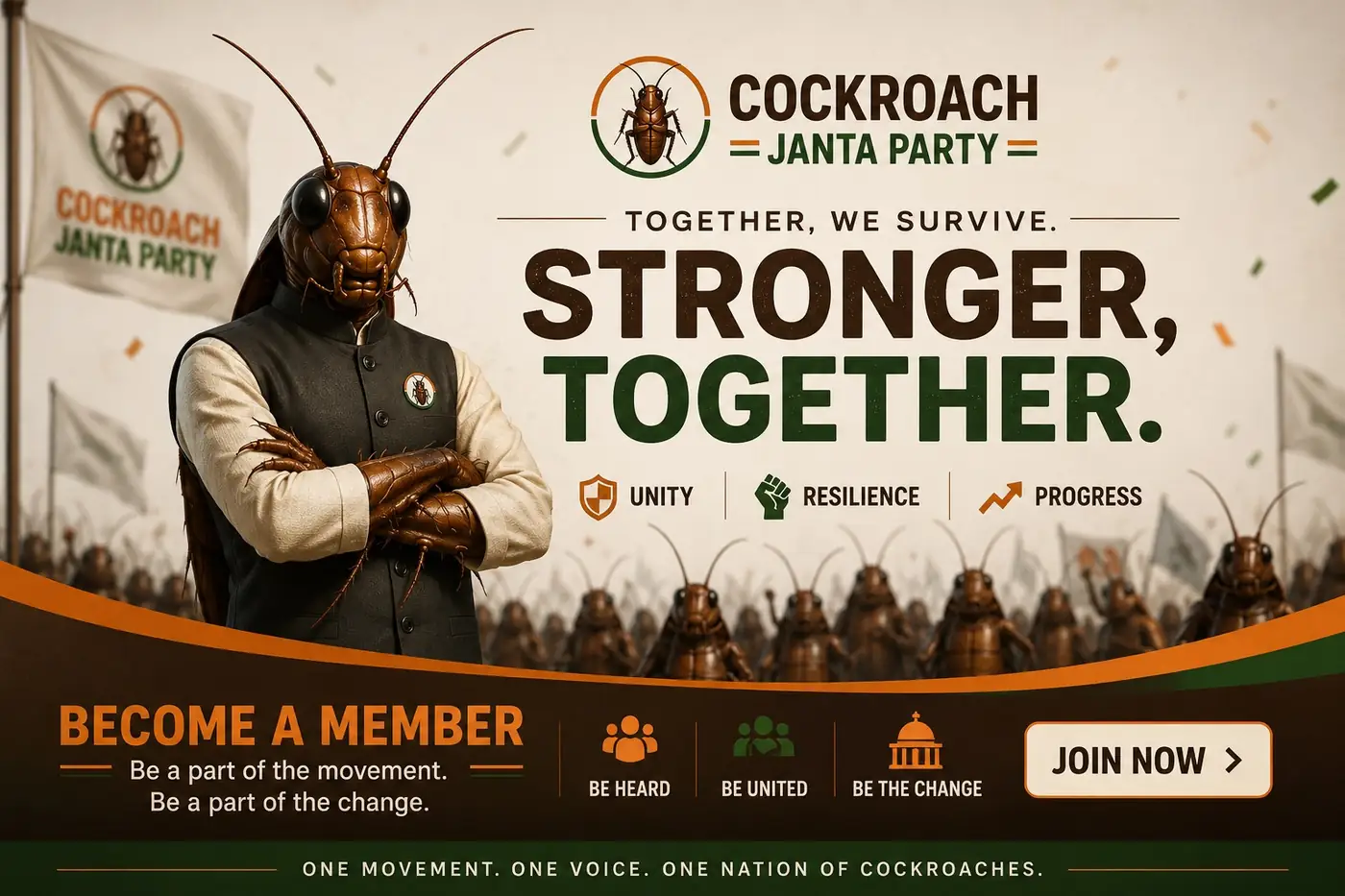Official Campaign Poster — Stronger Together